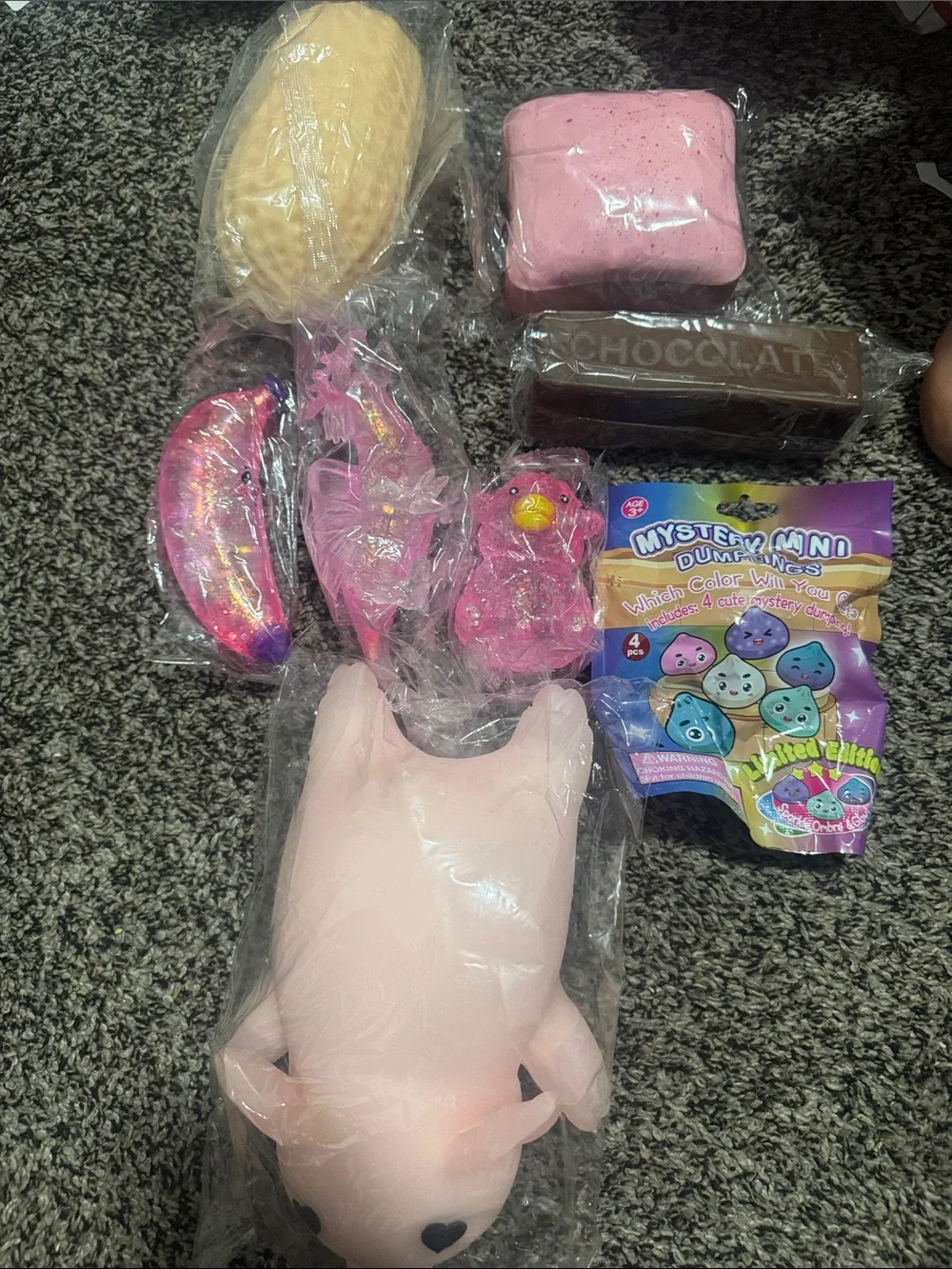 Pink Cute Squish Toy Plush Stress Reliever - Home Party Supplies